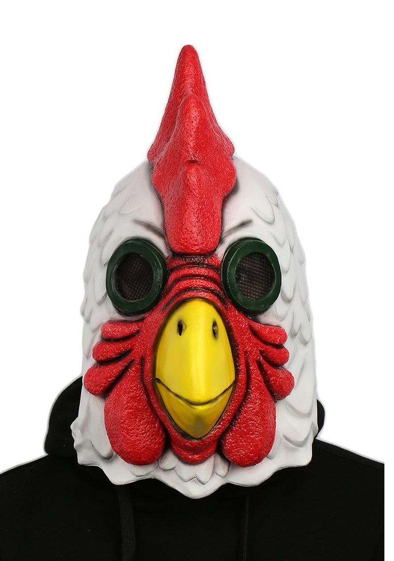 XCOSER Rooster Cock Mask Full Head Props for Halloween Cosplay Latex - Image 1